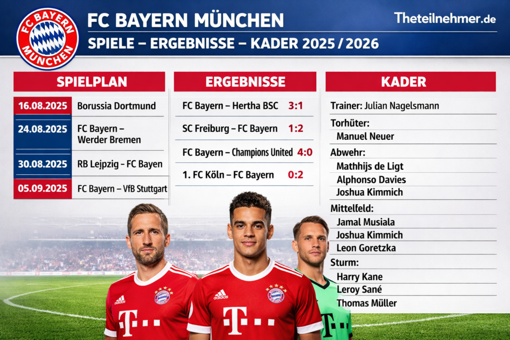 teilnehmer: fc bayern münchen spiele